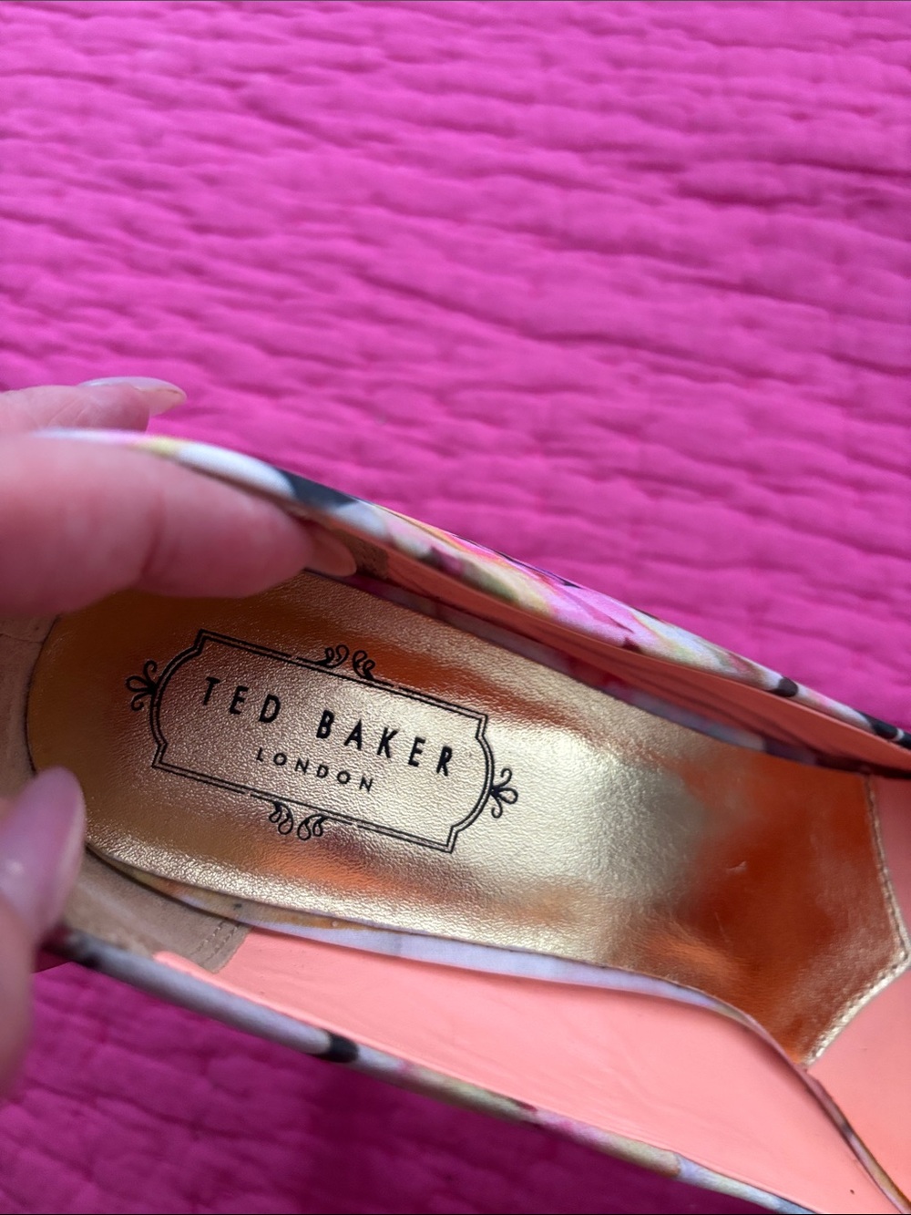 Ted Baker Multicolor Floral Pointed-Toe Pumps - Picture 7 of 10